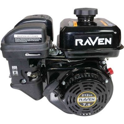 Horizontal Shaft Engine: Raven 212cc, Pull Start