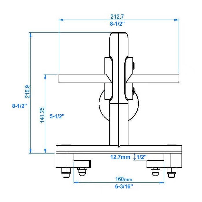 Log Splitter 4-Way Wedge Blade with Log Knock-Off Drawing