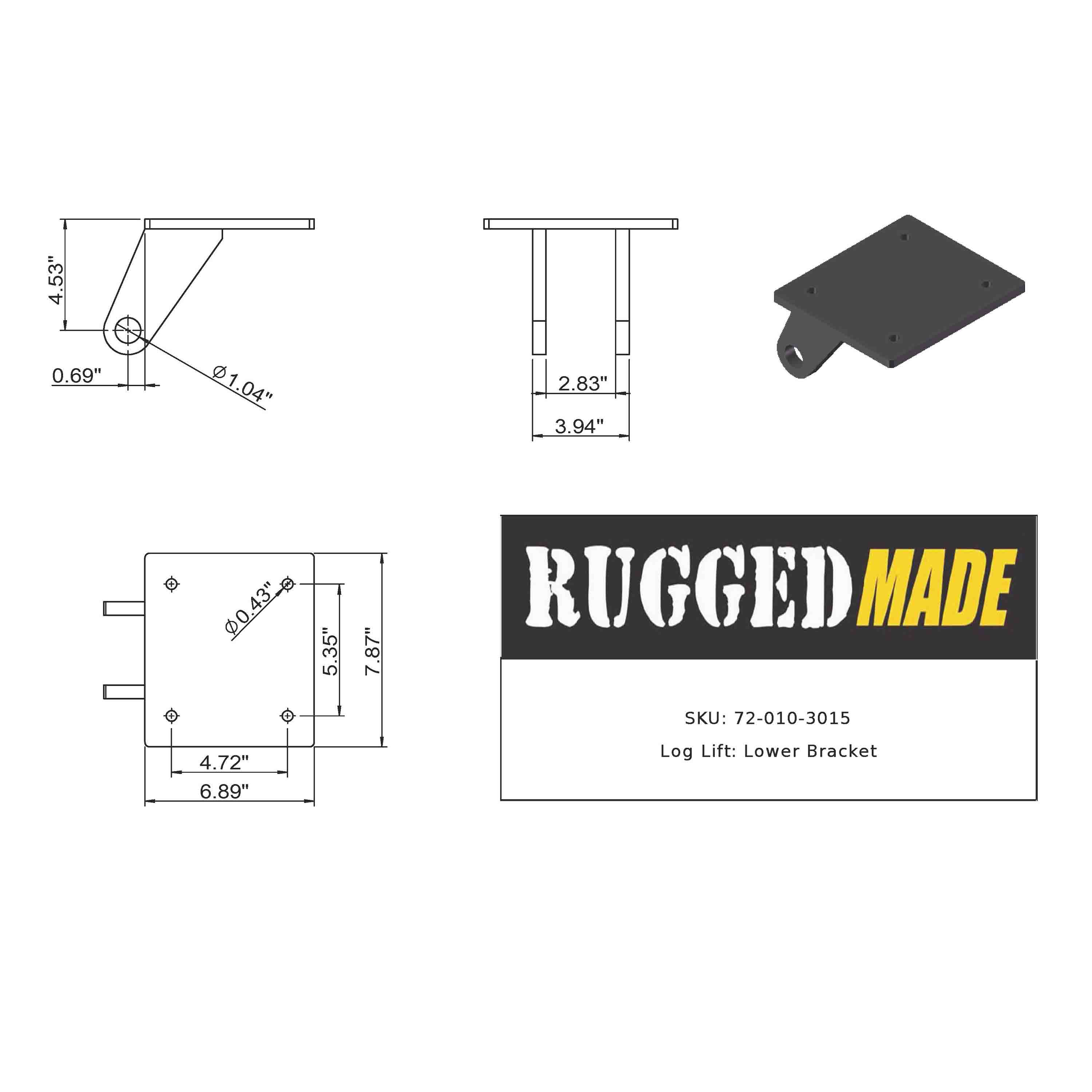 Log Splitter Log Lift Lower Bracket Diagram